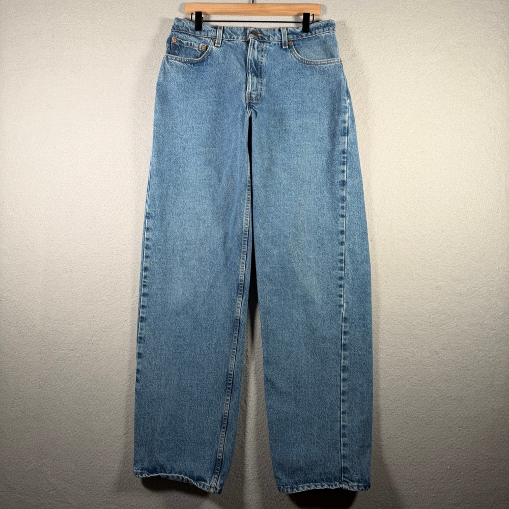 Vintage Levis 567 Loose Fit Extra Wide Leg Jeans Blue Made in USA 34x36 Mens